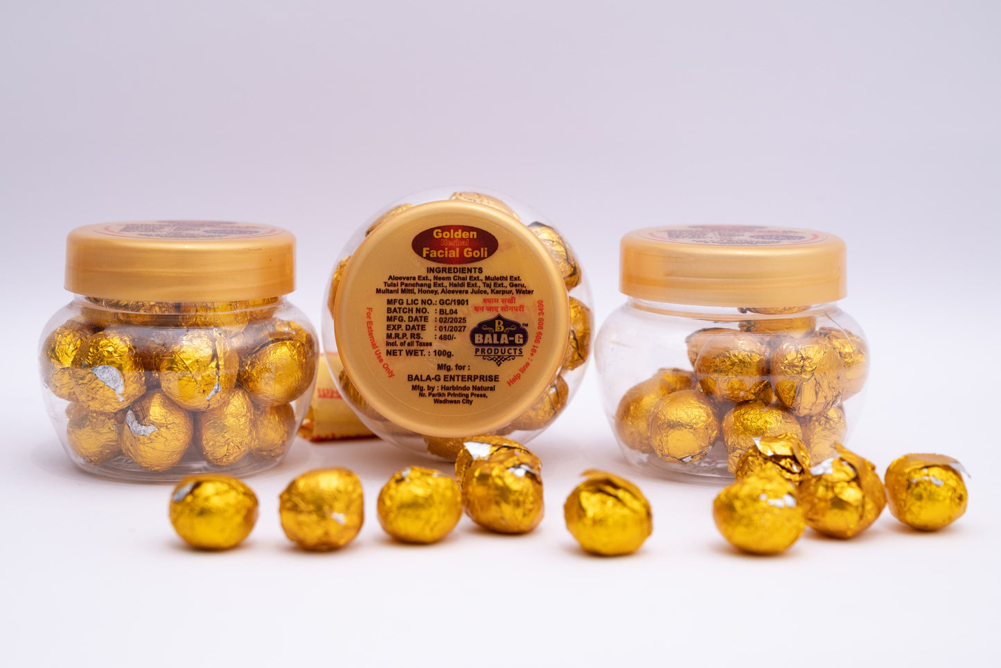 BALAG ENTERPRISE Unisex Golden Herbal Facial - 100g | Natural Face Glow & Skin Care
